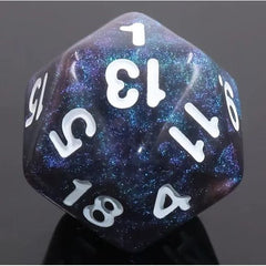 Galactic Dice Acrylic HD Dice Sets - Black Hole (Iridescent Black & White) Set of 7 Dice | Galactic Toys & Collectibles