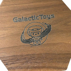 Galactic Toys Hexagonal Wooden Dice Tray - Black Walnut