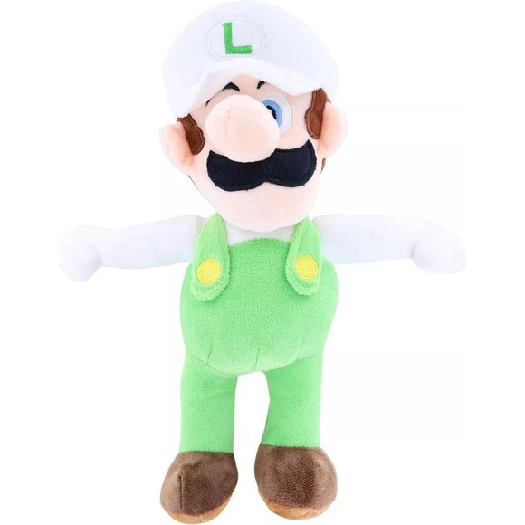 Introducing the Super Mario Fire Luigi 12 Inch Stuffed Plush Toy Figure - the perfect addition to any Super Mario fan's collection!