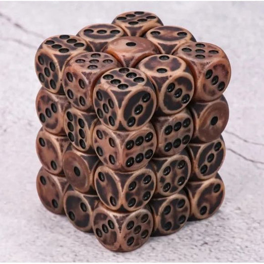 Galactic Dice Premium Dice Sets - D6 Ancient Copper 12mm (36 Count)