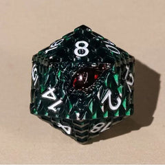 Galactic Dice Premium Dice Sets - Witch Dark Green Dragon Set of 7 Dice with Tin | Galactic Toys & Collectibles