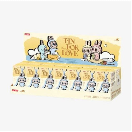 POP MART  Labubu V4 The Monsters Pin For Love Plush Pendant Blind Box (A-M - 1 Full Case). This is for 14 blind boxes in a sealed case! Authenticity QR code has NOT been redeemed yet, and buyer will be able to redeem to verify authenticity.  Finish your collection of Labubu's today!