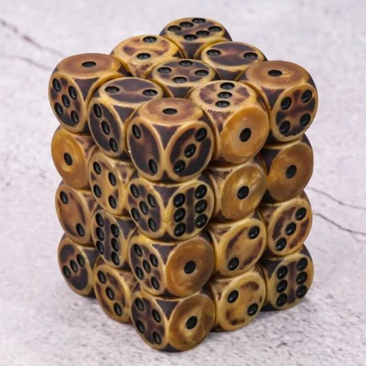 Galactic Dice Premium Dice Sets - D6 Ancient Gold 12mm (36 Count)