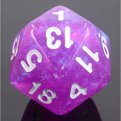 Galactic Dice Acrylic HD Dice Sets - Fairy God (Pink & White) Set of 7 Dice | Galactic Toys & Collectibles