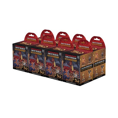 Celebrate the 50th anniversary of the world's greatest roleplaying game with the 31st set in our Icons of the Realms line of pre-painted Dungeons & Dragons miniatures. Collect all 50 figures from D&D Icons of the Realms: 50th Anniversary (Set 31), the newest set of randomly sorted monsters in our exciting line of D&D miniatures. This includes a collection of classic creatures and characters, each depicted in their 1st and 5th edition incarnations to appeal to collectors new and old and, for the first time,