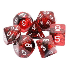 The perfect companion for your gaming needs! These HD acrylic dice are exactly what you've been searching for that upcoming game night with the group. This set includes one of each: d20, d12, d10, d10 (percentile), d8, d6, and a d4 (7 dice in total)