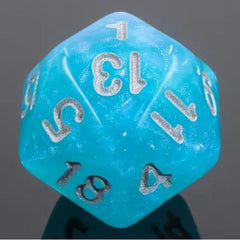Galactic Dice Acrylic HD Dice Sets - Sunny Day (Blue & White) Set of 7 Dice | Galactic Toys & Collectibles