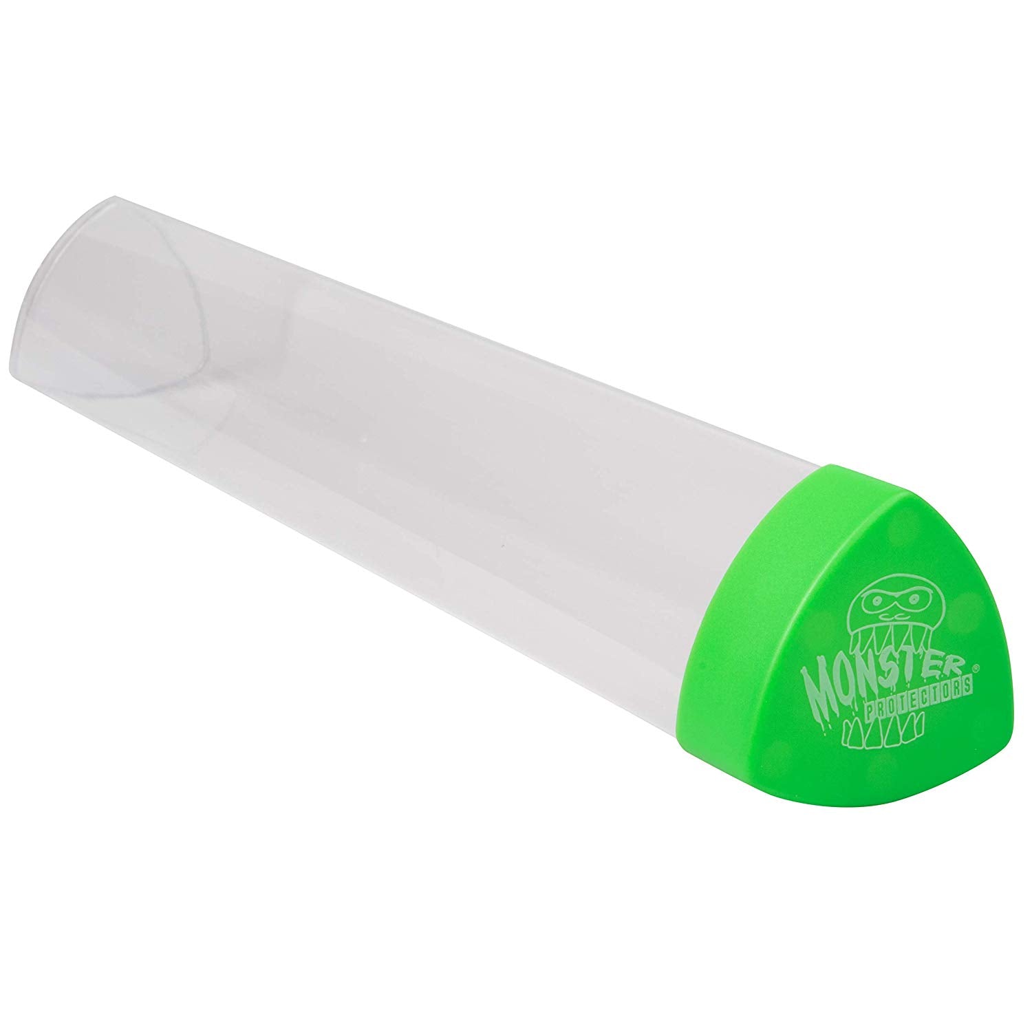 Playmat Tube - Monster Protectors Prism-shaped Play Mat Tube - Won't Roll Off Surface and Easy in and Out Design: When you want the best, demand Monster Protectors. The number one brand in premium albums now introduces the newest addition to its line - Monster Tubes. Adorned with the Monster Logo and sporting a new revolutionary prism design, your Mat won't roll off the table, and your fingers can easily go in and out to remove your mat. You will never go round again!