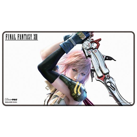 SQUARE ENIX is partnering with the renowned card game accessory brand Ultra PRO to produce a premium series of playmats. Stitched playmats offer an added premium feel and enhance your gameplay experience! Made with a soft fabric top and a non-slip rubber backing to reduce damage to cards and keep the playmat in place. With dimensions of approximately 24 in. x 13.5 in., a playmat also makes an excellent oversize mousepad for home or office.