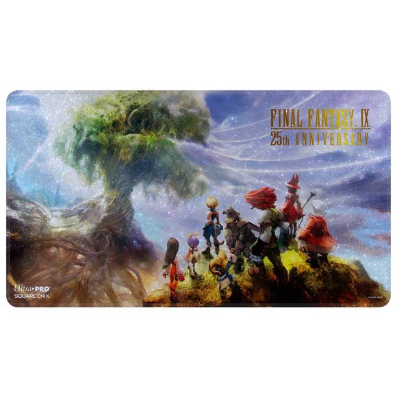 SQUARE ENIX is partnering with the renowned card game accessory brand Ultra PRO to produce a premium series of playmats. Holofoil Playmats feature artwork on a shiny Holofoil -printed material and enhance your gameplay experience! Made with a soft fabric top and a non-slip rubber backing to reduce damage to cards and keep the playmat in place. With dimensions of approximately 24 in. x 13.5 in., this playmat also makes an excellent oversize mousepad for home or office.