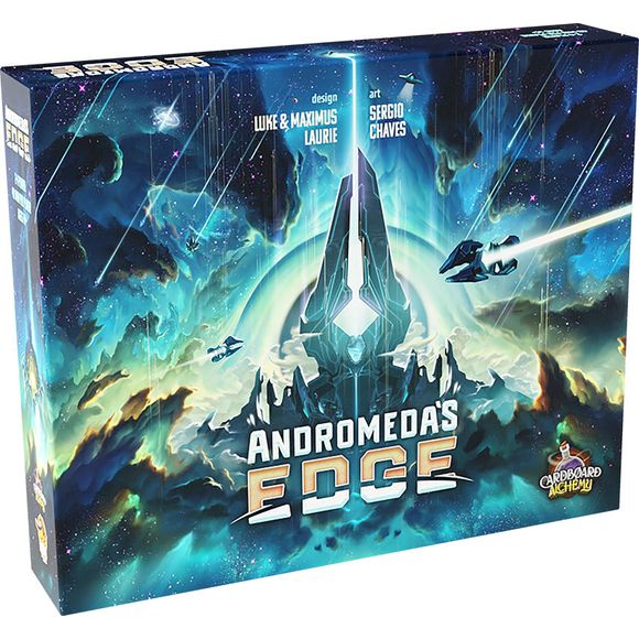 In Andromeda's Edge, you lead a desperate faction seeking to build a new civilization. You begin with only a space station, a few ships, and a handful of resources. Gather resources, claim moons, acquire modules, populate planets and build developments. You will battle opponents and compete with others to ascend the progress tracks: Science, Industry, Commerce, Civilization and Supremacy. Advancement on these tracks is requarded both during mid-game events and at the conclusion, and is the key to victory