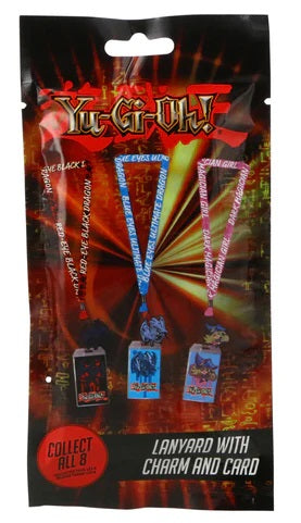 Each blind bag contains 1 iconic Yu-Gi-Oh! character with corresponding card and lanyard. Possible characters include: The Winged Dragon of Ra, Slifer the Sky Dragon, Obelisk the Tormentor, Red-Eyes Black Dragon, Dark Magician, Dark Magician Girl, Blue-Eyes White Dragon, Blue-Eyes Ultimate Dragon. Collect All 8!