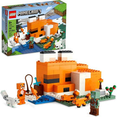 There is a busy day at the fox house with a variety of cool characters, authentic accessories and endless play possibilities that make LEGO Minecraft The Fox Lodge (21178) set so enjoyable. Kids use their Minecraft skills to build a toy house designed like a sleeping fox. The structure’s open back and lift-off roof make it easy for them to arrange the furniture and enjoy imaginative roleplay inside. Outside there is a baby fox, adult fox, and Arctic fox to feed with berries before the animals curl up to sle