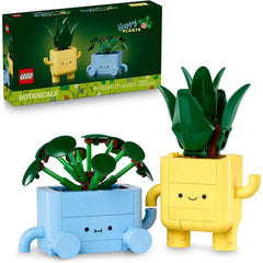 Nurture young imaginations with the LEGO Botanicals Happy Plants (10349) building set for kids ages 9 and up. This colorful gardening adventure lets budding plant enthusiasts create their own adorable indoor garden that never needs watering. Green thumbs will enjoy constructing two distinctive plants—a baby dracaena and a baby pilea—then mixing and matching which plant goes in which of the cheerful smiling pots (one yellow, one blue). The completed plants make whimsical room decor that brightens any play sp