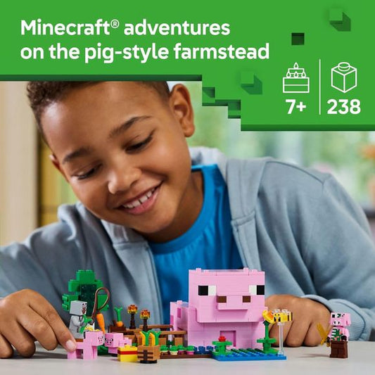 LEGO 21268 Minecraft El Set de Construcción La Casa del Cerdito Bebé