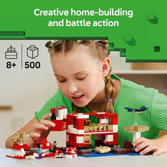 LEGO 21270 Minecraft El set de construcción La casa Mooshroom