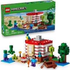 BOOM! CRASH! With the LEGO Minecraft TNT Jungle House (21275), kids ages 8 years old and older can build a jungle hideaway shaped like the game's iconic TNT block, then trigger explosive action with the flick of a switch. Young Minecraft enthusiasts will love watching walls and ceiling dramatically collapse during the explosive function, then rebuilding for another round of adventure. The set includes a Steve minifigure ready to take on Creeper and zombie foes, and authentic game accessories like a boat, fi