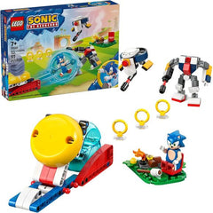 Adventure and fun await video game fans aged 7 and up in this collectible Sonic’s Campfire Clash (77001) building playset. This LEGO Sonic the Hedgehog toy features a campfire area build, speed sphere launcher and speed sphere, plus accessories including a Chaos Emerald and 3 Gold Rings. This video game set also has 4 Sonic character toys: a Sonic minifigure, ‘flying’ G.U.N. Beetle robot drone, posable G.U.N. Hunter robot figure and a Tocky. This interactive, feature-packed Sonic toy for boys and girls is a