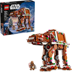 Inspire kids’ imaginations during the holiday season with the festive LEGO® Star Wars™ Gingerbread AT-AT Walker (40806). A brilliant Star Wars gift idea for boys, girls and fans aged 10 and up, this Christmas craft building set features an AT-AT with gingerbread-house-style decoration and a Gingerbread Darth Vader LEGO minifigure. Pose the legs of the AT-AT, open the cockpit and flip up the sides of the main compartment to reveal the cozy interior: there’s a seat by the fireplace for Darth Vader, a table, d