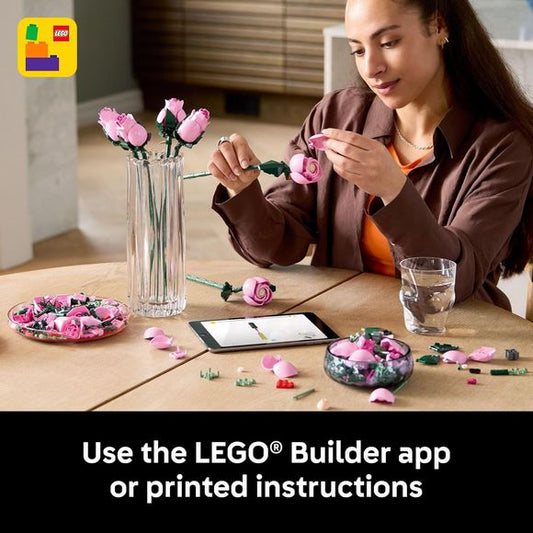 LEGO Botanicals 10374 Bouquet of Pink Roses Bauset