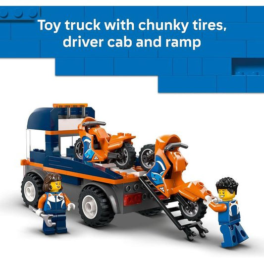 LEGO City 60491 Motorcycle Transporter Building Set
