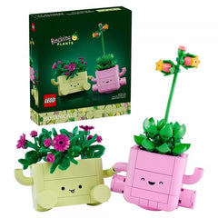 Young plant lovers can create a fun, colorful piece of plant decor that totally rocks with the LEGO Botanicals Rocking Plants (11506) building toy for girls and boys ages 9 years old and up. This creative construction set includes 2 cheerful LEGO plant builds in pastel-colored pots: a delosperma (ice plant) named Lumi with purple buds, and an echeveria named Ellie with a long stem and coral buds. Each pot comes with arms and legs, a smiley face and a rounded base that makes it rock when nudged. The pale gre