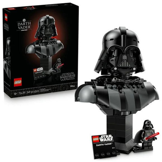 Add a touch of the Dark Side to your home or office decor with the LEGO Star Wars Darth Vader Bust (75439) building set for adults ages 18 and up. Unwind as you focus on recreating the authentic details of Darth Vader's iconic helmet and upper body, as seen in the Star Wars original trilogy, using clever construction techniques that bring the Dark Lord to life in LEGO bricks. Rotate his head left and right or turn the entire bust on the stand to view your creation from all angles. Also included is a LEGO St