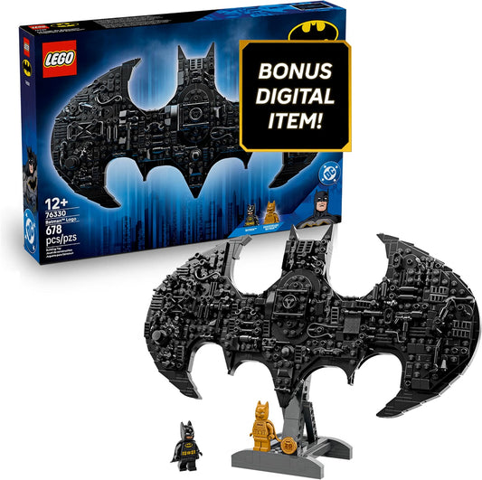 Send out the ultimate Bat-Signal with this LEGO DC Batman: Batman Logo (76330) building set gift for boys, girls and kids ages 12 years old and up. Celebrating the 20 years of LEGO DC Batman, this collectible piece of room decor features the iconic symbol with 2 minifigures and a host of accessories. Display the Batman signal on its stand or mounted on a wall using the built-in support. The model is decorated with well-known items from the DC Universe which can be detached and repositioned, including Batara