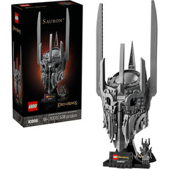 Create a fantasy decor masterpiece with the LEGO Icons The Lord of the Rings: Sauron’s Helmet (11373) building kit for adult fans and collectors ages 18 and up. This highly detailed, replica model captures the menacing look of the helmet of Sauron from the epic The Lord of the Rings trilogy. This intricate building set also includes a Sauron minifigure holding The One Ring, plus a sleek black display stand for the model, finished with a name plaque. This premium display model makes a super gift for fans of