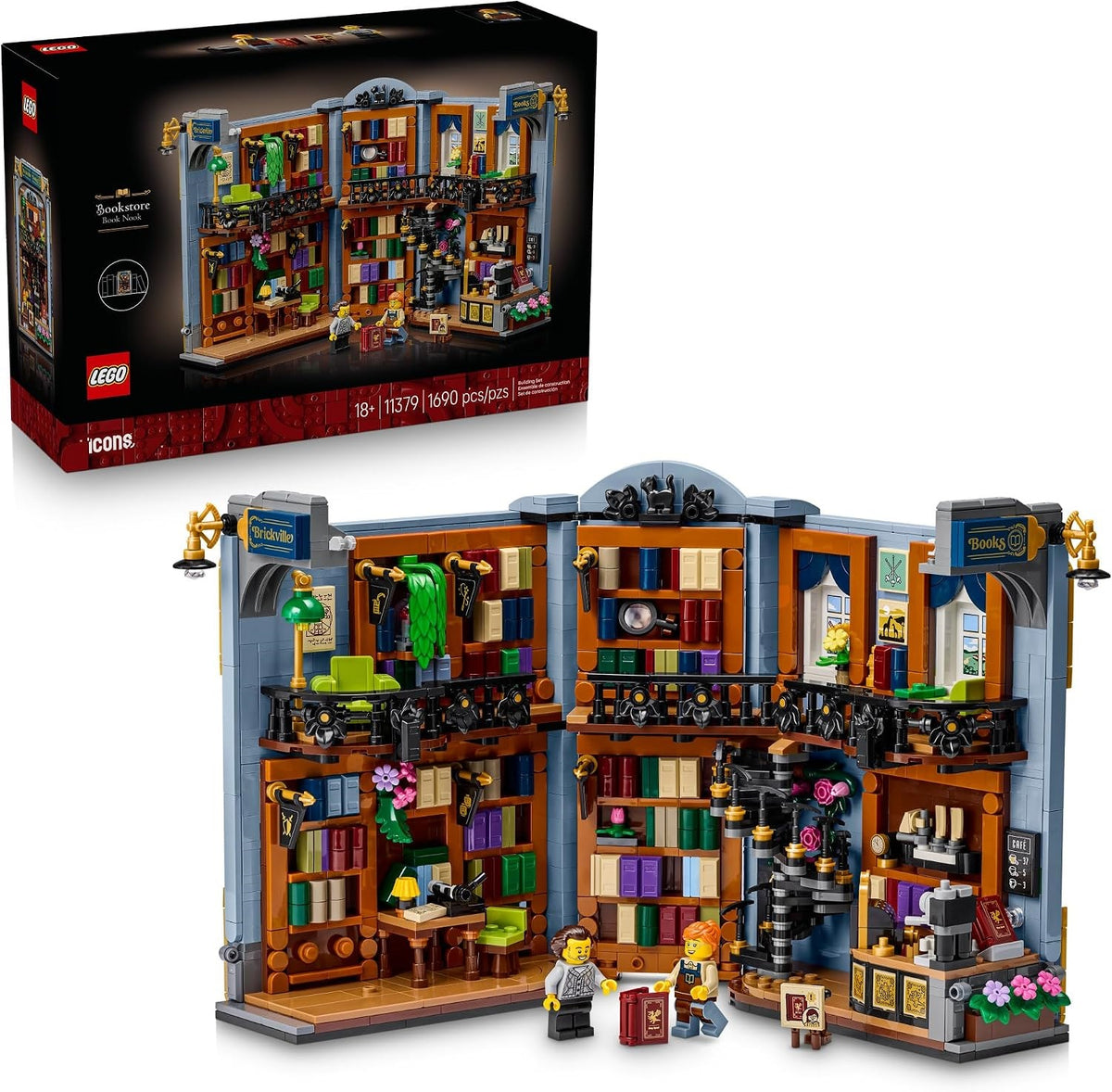 <p>Escape into a world of books and creativity with the <strong>LEGO Icons Bookstore: Book Nook (11379)</strong> building set for adults! This beautifully detailed bookshelf decoration brings the charm of a cozy bookstore to life, offering a rewarding building experience and a unique display piece for book lovers, writers, and LEGO enthusiasts.</p>

<p>Designed to fit between your favorite novels, this enchanting <strong>LEGO book nook</strong> creates a miniature window into a charming literary world. When