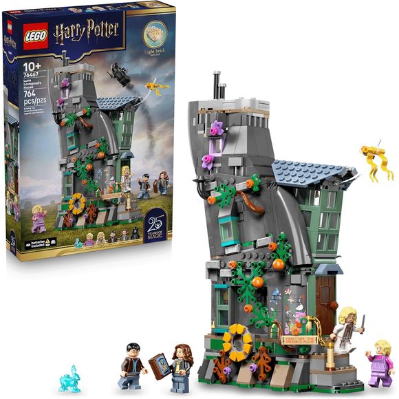 Explore the whimsical world of the Lovegoods with the first-ever LEGO® Harry Potter™ model of Luna Lovegood’s unique house (76467). A magical gift for girls, boys and any Harry Potter fans ages 10 years old and up, this building toy lets kids capture the house’s eccentric, charming location and bring the Harry Potter and the Deathly Hallows™ scenes to life with 5 minifigures. Pull out furniture from the kitchen for easy play and activate the LEGO light brick to project images from The Tale of the Three Brot