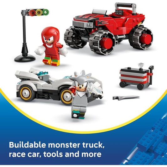 LEGO 77118 Sonic The Hedgehog: Coche de Silver vs. Camión Monstruo de Knuckles - Set de Construcción