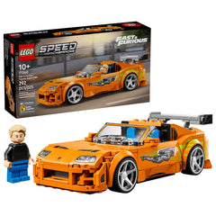 Exhilarating movie action awaits boys and girls ages 10 and up with this LEGO® Speed Champions The Fast and The Furious Toyota Supra MK4 (77260). Car fans can build, display and play out scenes with a brick-built model that includes design details from the iconic car in the legendary 2001 movie. This toy sports car features the same bright orange livery, Troy Lee’s ‘Nuclear Gladiator’ graphic, a rear wing and 4 novelty rims with a chrome look. The playset also comes with a minifigure of the Brian O’Conner c