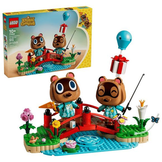 Level up kids’ rooms with an authentic piece of gaming decor, a fun gift idea for fans ages 10 and up. Timmy & Tommy’s Fun Day Out (77059) is a LEGO® Animal Crossing™ building set that’s packed with themed features and includes 2 posable, brick-built figures. Stand the Timmy and Tommy figures on the bridge, fishing in the lake, or expand the action by placing the characters away from the bridge. Bring the model to life by rotating a section that makes the fish look like they’re swimming in the lake. Discove