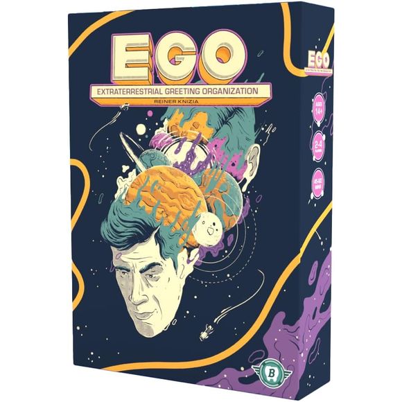 In EGO, players proceed through a sequence of major and minor events including auctions, drafts, risks, and more. Risks and egos are the lifeblood of this game as players will frequently find themselves in a game of chicken with their rival ambassadors as they try to impress various alien civilizations and earn political power. At the end of the game, players earn significant bonus points or suffer serious penalty points depending on how offensive the aliens find them to be. Ultimately, the ambassador with