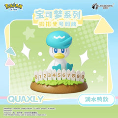 Show off your love for the stylish Water-type starter with this adorable Quaxly Number Plate Display Figure by Langbowang! Inspired by the Pokémon Scarlet & Violet series, this charming collectible features Quaxly proudly perched behind a white picket fence with interchangeable number pieces, combining cute Pokémon design with a fun display feature.

From Quaxly's signature blue pompadour to the detailed grassy base, every element of this figure captures the personality and charm of the beloved Duckling Pok
