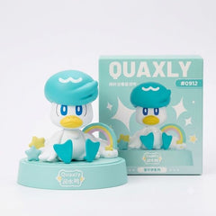 Add a splash of style to your collection with this adorable Quaxly Aromatherapy Figure from the Pokemon Scented Display Series. Featuring the fashionable Water-type starter from the Paldea region, Quaxly is seated on a decorative display base complete with colorful star and rainbow accents.

This collectible combines charming Pokemon design with a built-in fragrance compartment, making it both a fun display piece and a unique decorative accessory. Perfect for desks, shelves, gaming rooms, and Pokemon collec