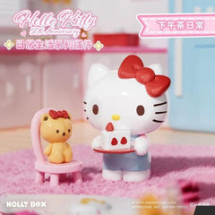 Take a break and enjoy a sweet moment with Hello Kitty in this adorable Delicious Afternoon Tea figure from the Hello Kitty 50th Anniversary Daily Life Series by Holly Box. Featuring Hello Kitty serving a delightful strawberry-topped dessert alongside her favorite teddy bear companion, this charming collectible captures the warmth and comfort of a relaxing afternoon tea.

Designed with soft pastel colors, glossy finishes, and carefully sculpted details, the figure brings a cozy everyday scene to life. From