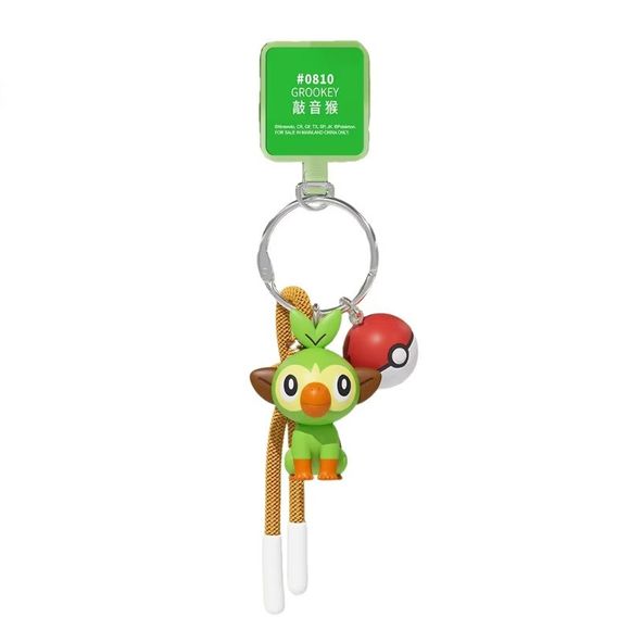 Bring a little Grass-type charm wherever you go with this adorable Grookey keychain! Featuring the energetic Galar starter Pokémon in a detailed 3D design, this collectible accessory includes a Poké Ball charm, durable key ring, and handy attachment cord for easy use on keys, backpacks, purses, and more.

With its bright colors and playful expression, Grookey is ready to accompany you on all your daily adventures. Whether you're a Pokémon collector, a fan of the Galar region, or searching for the perfect gi