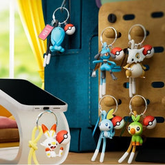 Langbowang Pokemon Figure Vinyl Keychain - Riolu