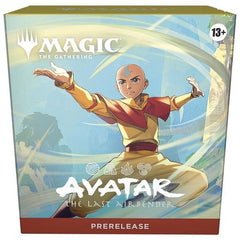 Release Date: Nov 14, 2025
Choose one of five seeded Prerelease Packs and begin your journey with Magic: The Gathering | Avatar: The Last Airbender. Each Prerelease Pack contains the following:
• 5 Play Boosters
• 1 Seeded Avatar: The Last Airbender Character Booster (Each Character Booster is themed around a different Avatar: The Last Airbender character and a color of Magic.)
• 2 Non-foil double-sided tokens themed to your Prerelease Pack's color
• 1 Traditional foil year-stamped rare or mythic rare
• 1 S