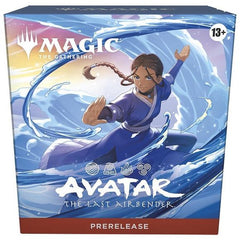 Release Date: Nov 14, 2025
Choose one of five seeded Prerelease Packs and begin your journey with Magic: The Gathering | Avatar: The Last Airbender. Each Prerelease Pack contains the following:
• 5 Play Boosters
• 1 Seeded Avatar: The Last Airbender Character Booster (Each Character Booster is themed around a different Avatar: The Last Airbender character and a color of Magic.)
• 2 Non-foil double-sided tokens themed to your Prerelease Pack's color
• 1 Traditional foil year-stamped rare or mythic rare
• 1 S