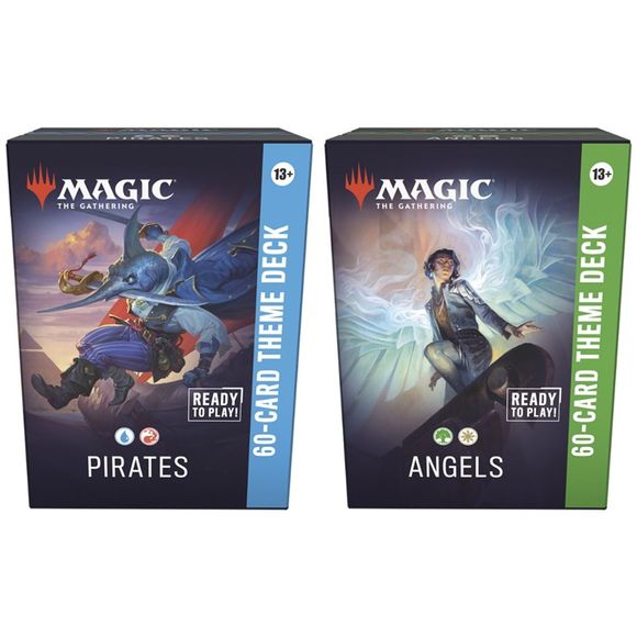 Release Date: Jan 22, 2026
Lorwyn Eclipsed 60-Card Theme Deck [Set of 2] contains 1 of each themed Lorwyn Eclipsed 60-Card Theme Deck: Pirates and Angels.
Jump into the fray with a 60-card deck that's pre-built for exciting, themed battles! Standard is Magic: The Gathering's most-played 60-card Constructed format, where players build decks from the most recently released sets. Dynamic gameplay and evolving strategies make Standard one of the most fun and popular ways to play Magic!

Pirates come from the la