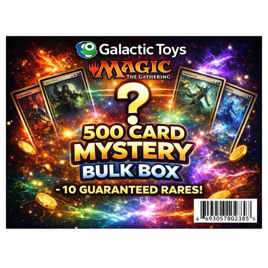 10 Guaranteed Rares! Mystery box may contain duplicates and lands. Mystery box will include a variety of Magic the Gathering Trading Cards from a variety of sets spanning its 30+ year history.