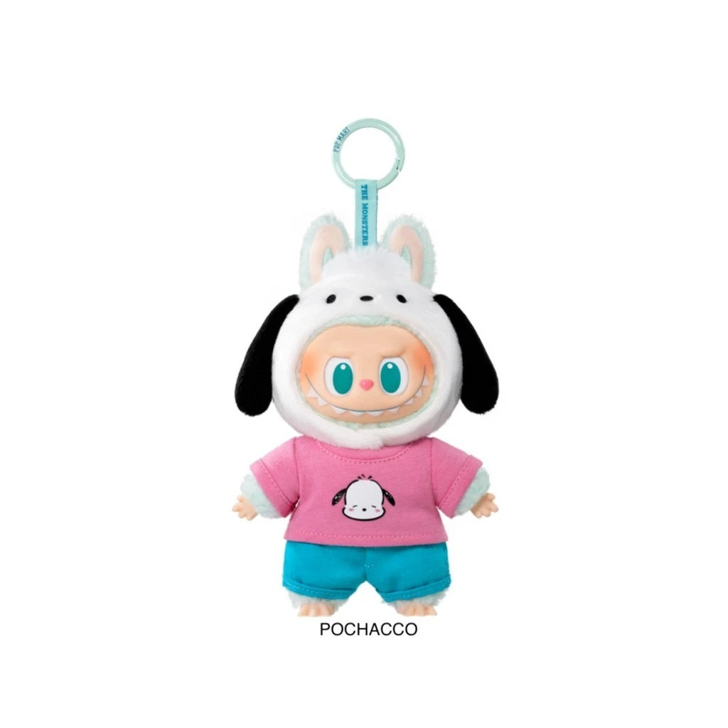 POP MART The Monsters Sanrio Hello Kitty and Friends - Pochacco.  Authentic product, the packaging has been OPENED to verify contents - and will ship with the original box, and all included materials.  Authenticity QR code has NOT been redeemed yet, and buyer will be able to redeem to verify authenticity.  Finish your collection of The Monsters x Hello Kitty and Friends series today!