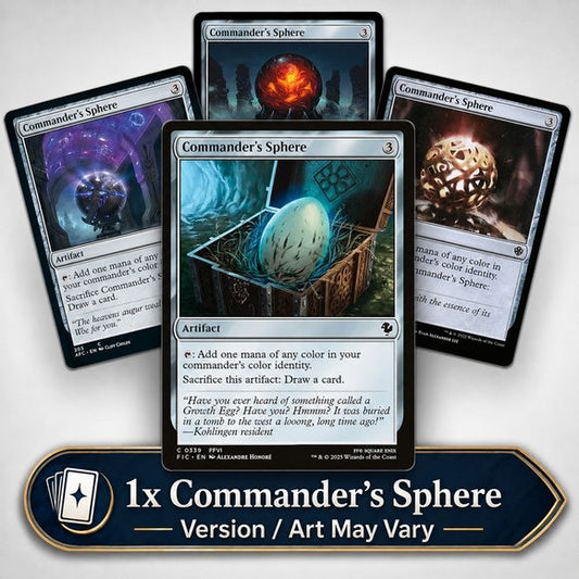 Ready to take your Commander deck to the next level or maybe just need to grab some staples? This listing is for a single copy of Commander's Sphere. Version will vary, no specific set or design is guaranteed.