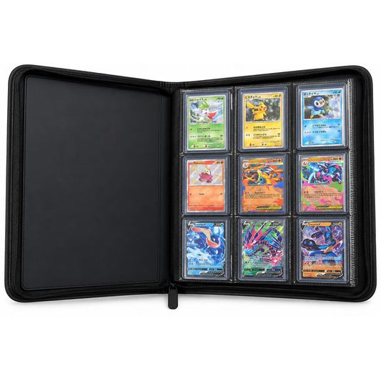 Galactic Toys 9-Pocket TCG Toploader Zipper Binder - Holds 252 Toploaders - Green