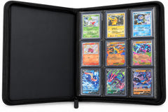 Galactic Toys 9-Pocket TCG Toploader Zipper Binder - Holds 252 Toploaders - Green