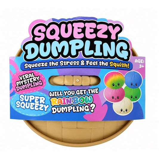 Get ready for a colorful surprise with the viral Mystery Squishy Dumpling! Each dumpling comes hidden inside a fun steamer-style container—but the real question is… what color will you get?

Featuring a soft, squishy texture perfect for squeezing, stretching, and stress relief, these adorable dumplings are great for fidgeting at home, school, or on the go. With a variety of bright colors and styles to collect, every unboxing is a fun mystery.

Will you find the rare rainbow dumpling?