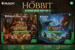 Release Date Aug 14, 2026
Contains one of each Treasures of Smaug and Crack the Plates scene boxes. Each scene box includes:
• 3 Magic: The Gathering® | The Hobbit Play Boosters
• Each Play Booster contains 14 Magic: The Gathering cards:
• May contain these cards: HOB 1–248
• Includes 1–3 cards of rarity Rare or higher (2: 26%; 3: 2%)
• 3–5 Uncommon
• 7–9 Common
• 1 land card
• 1 card of any rarity is Traditional foil
• Foil borderless rare/mythic rare in <1% of boosters
• Traditional foil land replaces a l